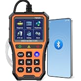AMTIFO OBD2 Scanner Bluetooth Diagnostic Tool - iOS/Android Compatible, Real-Time Data, Battery Tester, Plug and Play, Emissions Readiness for Car Owners &amp; Mechanics