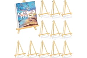 QHZHANG Wood Easels, 9.4 Inches Tabletop Tripod Easels, Art Craft Painting Easel Stand for Artist Adults Students Portable Canvas Photo Picture Sign Holder(12-Pack)