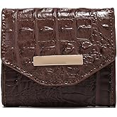 Makcr Joacbv Crocodile Small Wallets Short Vintage Leather Credit Card Holder Luxury Clutch Mini Coin Purse for Women