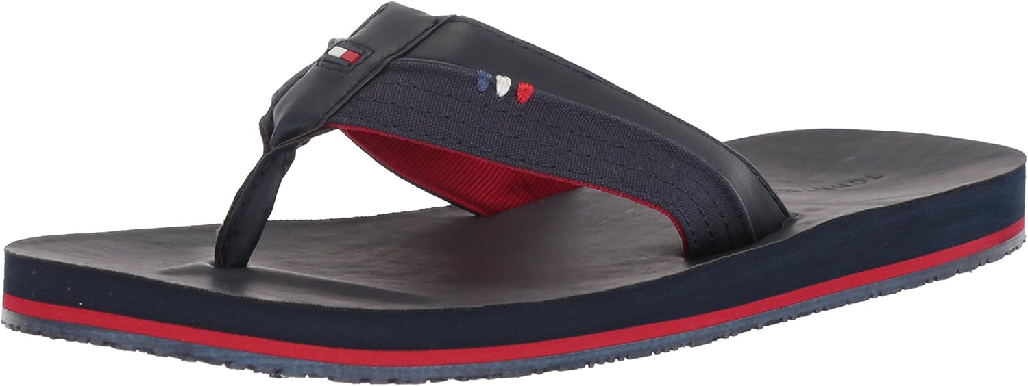 Amazon.com | Tommy Hilfiger Men's Dreamer Flat Sandal, Navy, 11 Medium US | Sandals