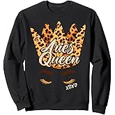 Aries Queen Horoscope Astrological Sign Leopard Birthday Sweatshirt