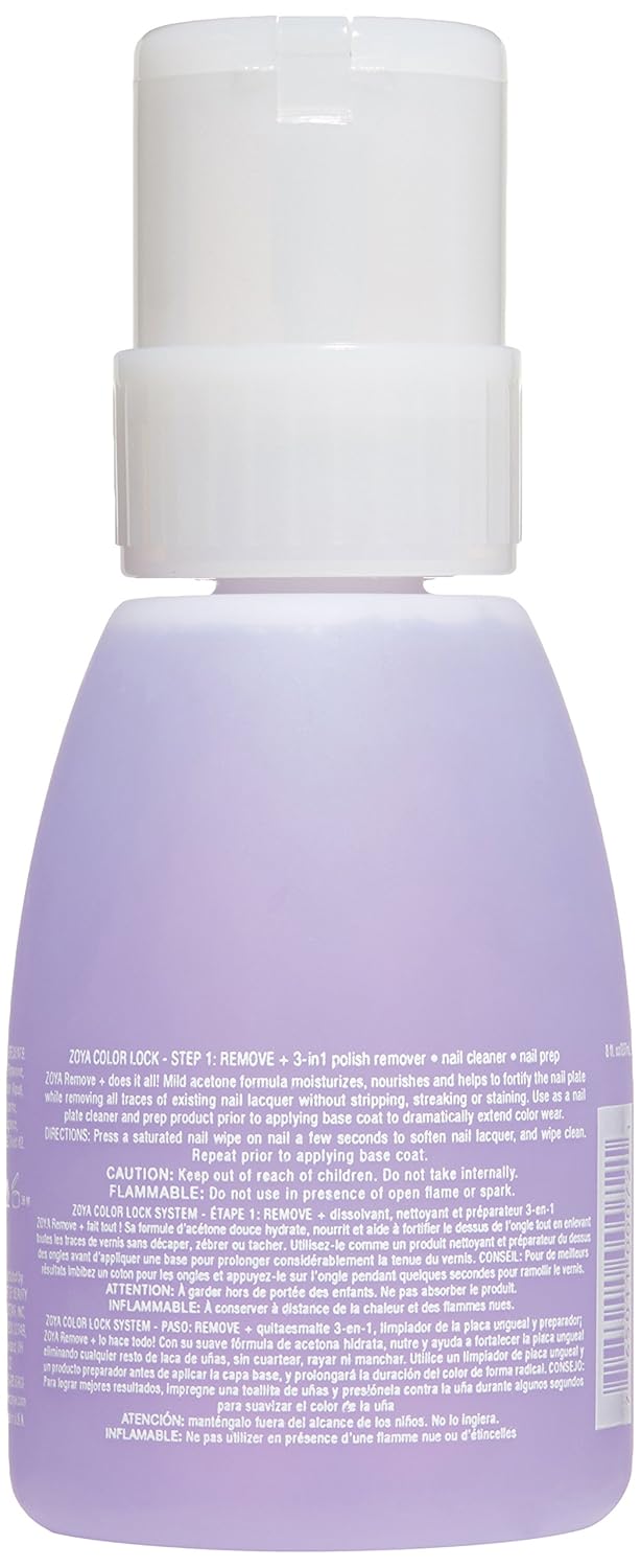 ZOYA Remove Plus 3 in 1 Formula - Polish Remover, Nail Cleaner, Nail Prep, 8 Fl Oz: Premium Beauty