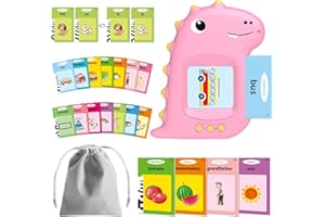 Jeedoo Talking Flash Cards, Bilingual Flash Cards for Kids-Vehicles, Food, Colors, Animals, Toddler/Head Start Teaching Aids for Preschool, Toys for 2 3 4 5 Year Old Boys and Girls