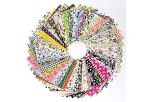 50Pcs Patchwork Handmade Charm Pack Patchwork Bundle Fabrics Quilting Sewing Textile Materialrandom ColorNice and Practical