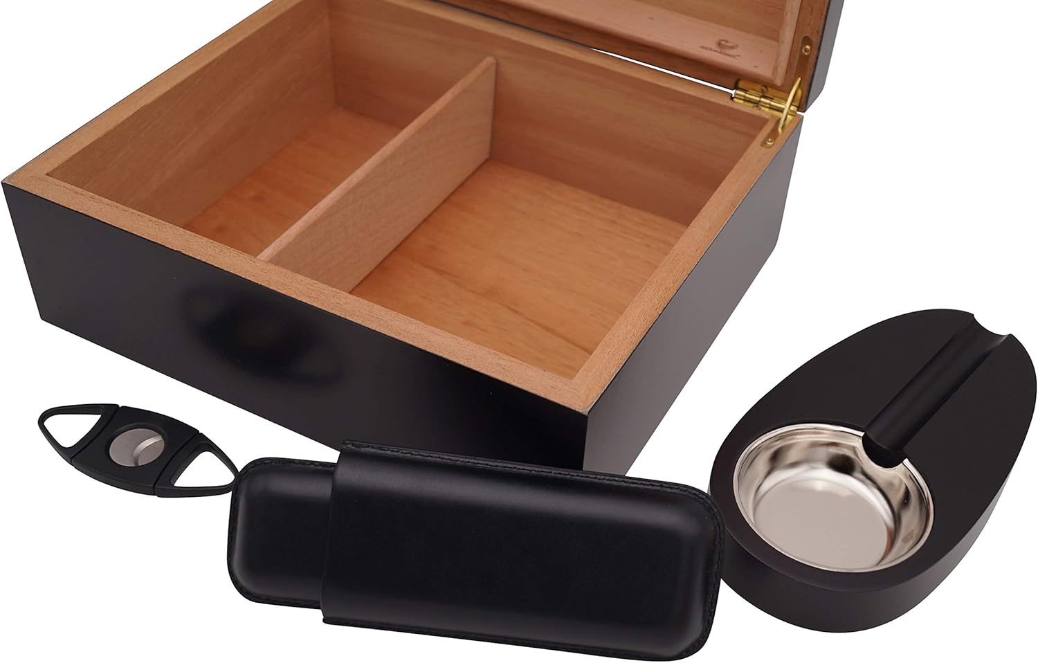 GERMANUS Cigar Humidor Set Cigar Case with Cutter and Ashtray and Instructions Booklet BigaMart