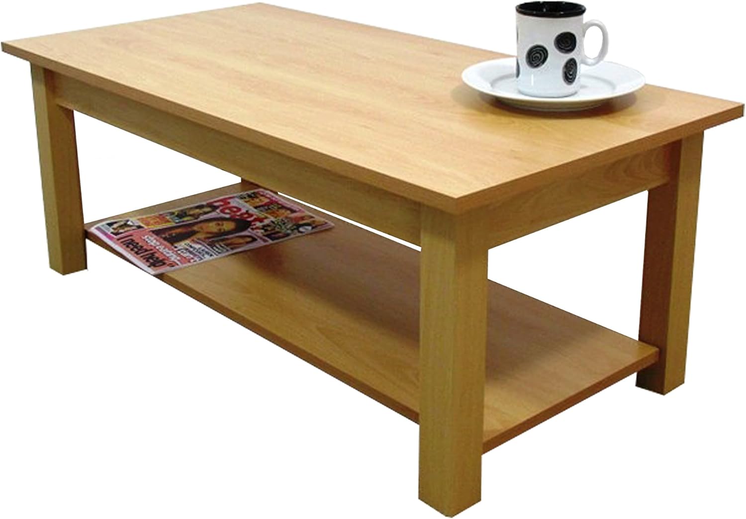 Ashcraft Furniture Rectangular Coffee TableBeech Effect, Wood Amazon