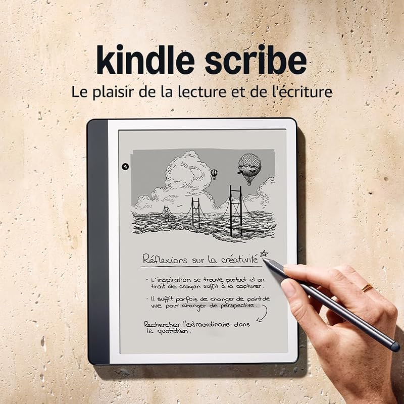Kindle Scribe (64 Go) | Écran repensé avec bordures uniformes | Écriture dans les livres et documents | Stylet premium inclus | Gris tungstène