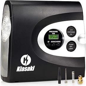 ONE DAY SALE!-2018 Premium Digital Tire Inflator for Car W/Pressure Gauge - Portable Air Compressor - Electric Auto Pump | Easy To Store - Auto Shut OFF - 12V DC - 3 Attachments – BONUS Carrying Case