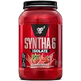 BSN SYNTHA-6 Isolate Protein Powder, Strawberry Protein Powder with Whey Protein Isolate, Milk Protein Isolate, Flavor: Strawberry Milkshake, 24 Servings (Packaging May Vary)