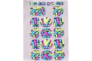 AZERON Button Anti-Slip Grip Tape – Compatible with Compact Gaming Keypad Keys – Upgrade Your Keypad (Neon Vibes)