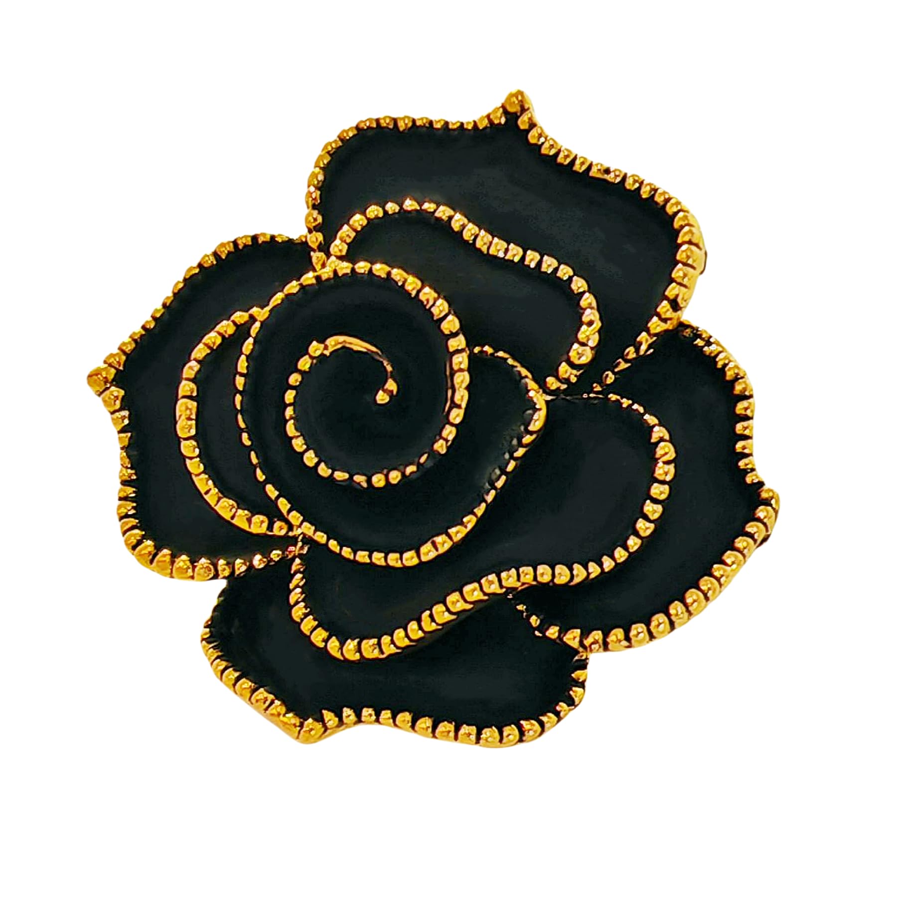 DREAMLANDSALES Vintage Style Silver Beaded Blossoming Blue Enamel Rose Brooches Pins Wedding Accessory, Metal, crystal