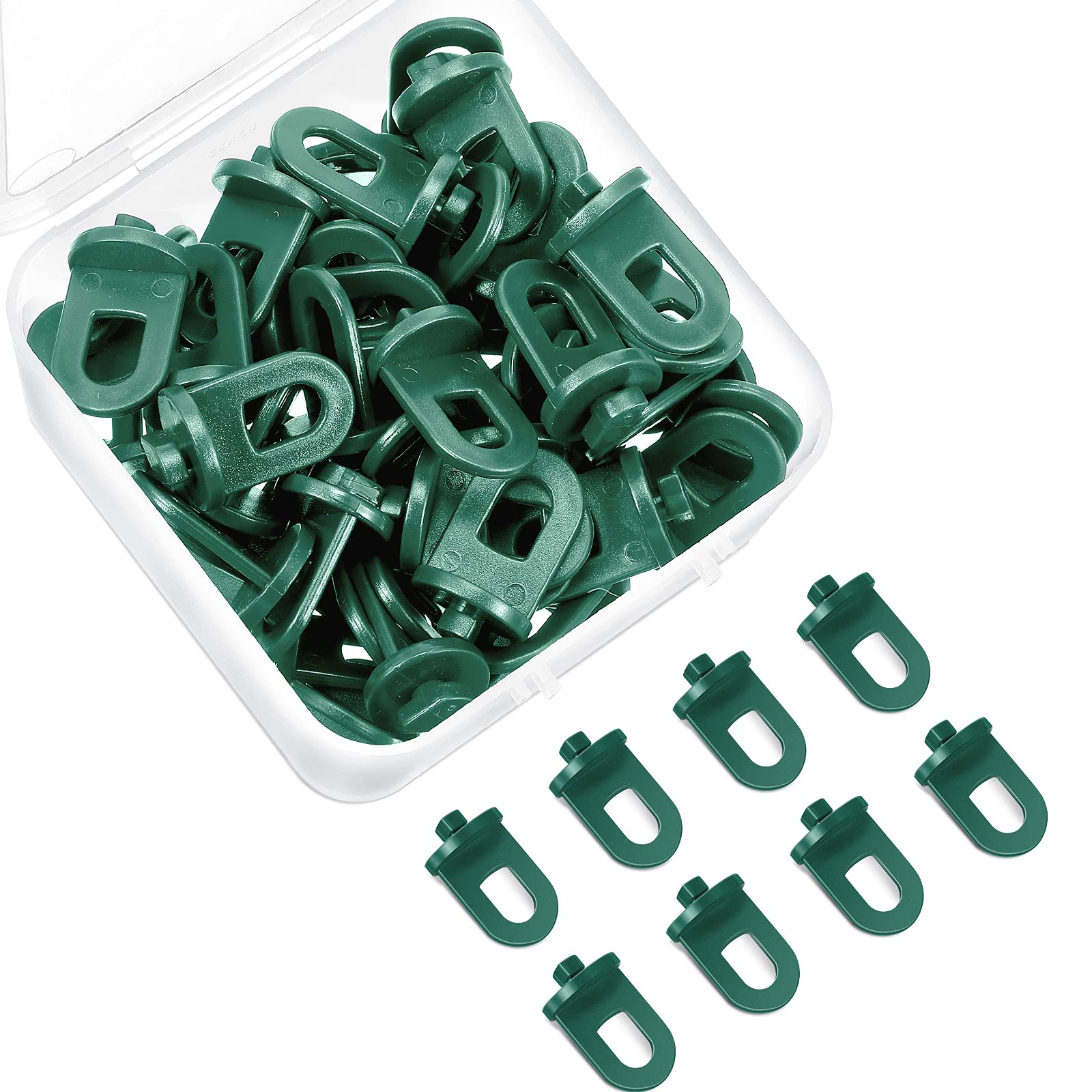 Twist Clips Plastic Fixing Clips Packaged in a Clear Box for Aluminium Greenhouse Insulation Netting Shading (50)