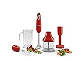 Smeg Red 50's Retro Hand Blender with Accessories
