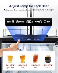 VEVOR Beer Kegerator, Dual Tap Home Draft Beer