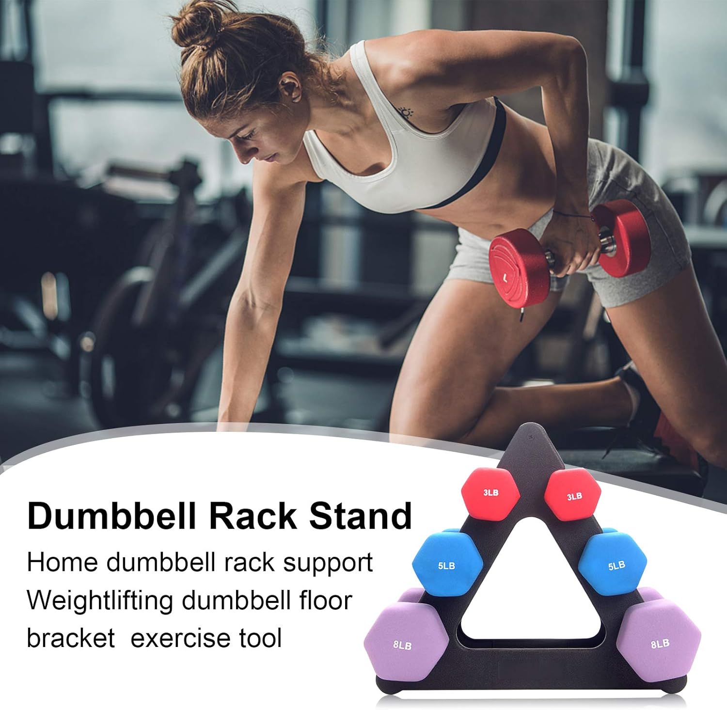 Intelligence Dumbbell Rack Stand, Weight Rack Weight Tree Rack, 3 Tiers Dumbbell Set with Rack Strength Training Weight Racks Hand Weight Rack for Home Gym Organization : Sports & Outdoors