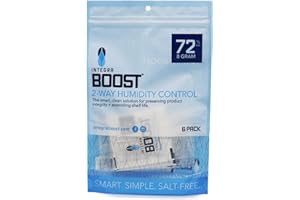 Integra Boost 2-Way Humidity Control Pack - Preserve Flavor & Control Humidity at 72% RH - Moisture Absorber for Herbs, Spices & More - 8 Gram (Pack of 6)