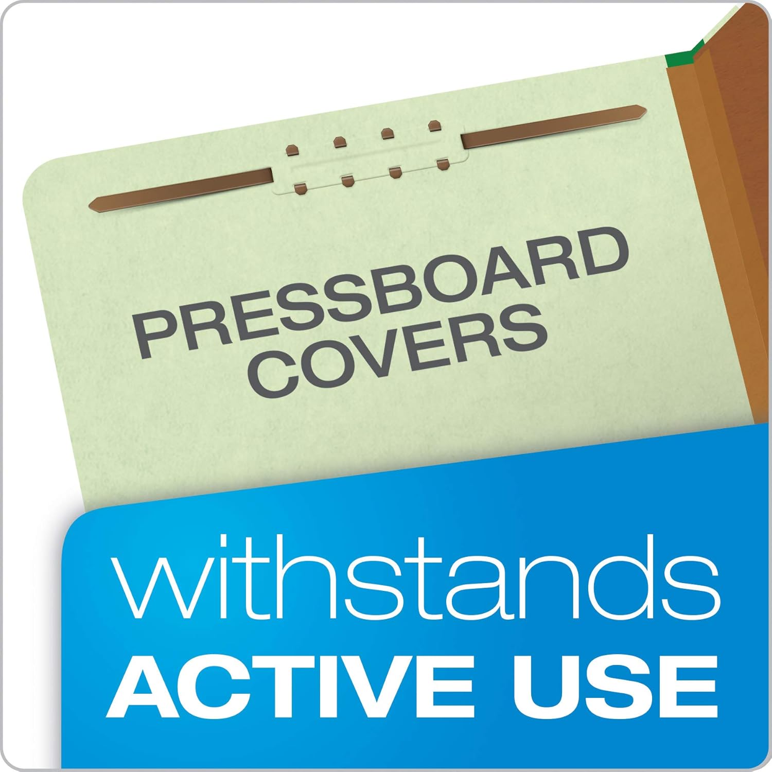 Pendaflex Top-Tab Pressboard Classification Folders, 2/5 Cut, 2 Dividers, Legal Size, Apple Green, 10 Per Box (2257G) : Top Tab Classification Folders : Office Products