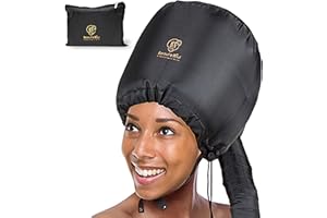 BEAUTÉ SEOUL BEAUT'E SEOUL Bonnet Hair Dryer Attachment – Large Soft Hood for Handheld Blow Dryers, Deep Conditioning Cap for Natural Curly Hair, Quick Drying & Hair Treatment