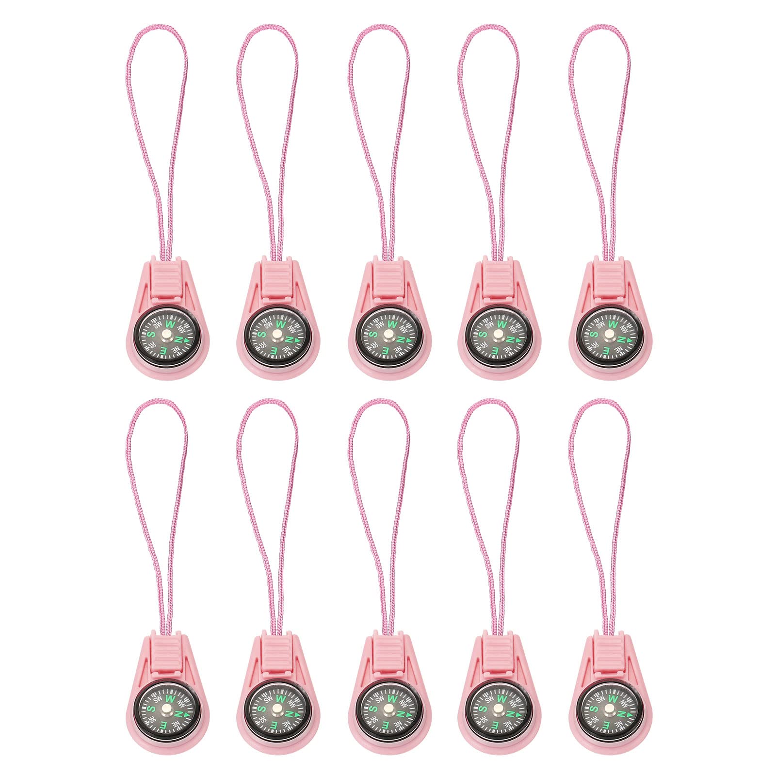 PATIKIL Mini Survival Compass, 25 Pcs Button Compass Bulk kit for Outdoor Hiking Camping Travelling Party Favors, Pink