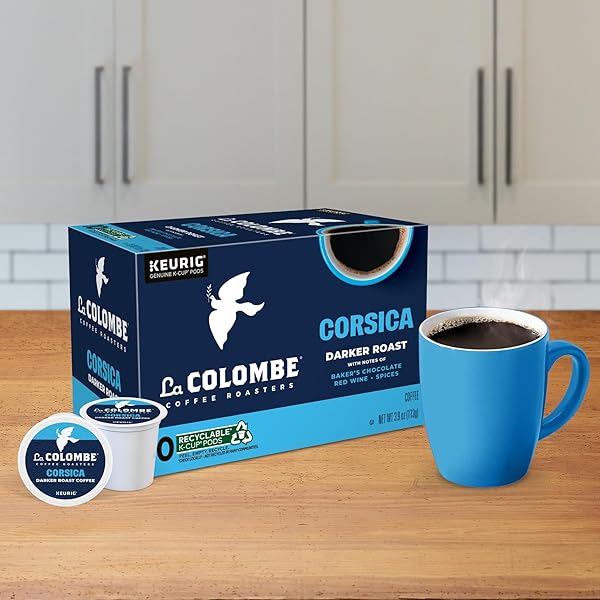 LA COLOMBE® COFFEE ROASTERS CORSICA DARK ROAST COFFEE, SINGLE SERVE KEURIG® K-CUP® PODS, 10 COUNT BOX