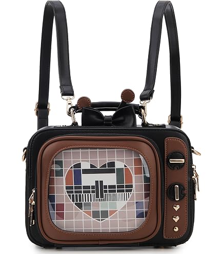 Ita Bag Multi-Purpose Backpack Crossbody Satchel Purse Kawaii Pin Display PU Amazon.com: Dopamine Color Ita Bag Multi-Purpose Backpack  main image 4