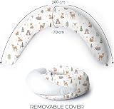 Niimo XXL Pregnancy Pillow & Nursing Pillow 2-in-1 100% Cotton Cover view 6