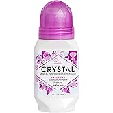 CRYSTAL Mineral Deodorant Roll-On Unscented Body Deodorant With 24-Hour Odor Protection, Aluminum Chloride & Paraben Free, 2.