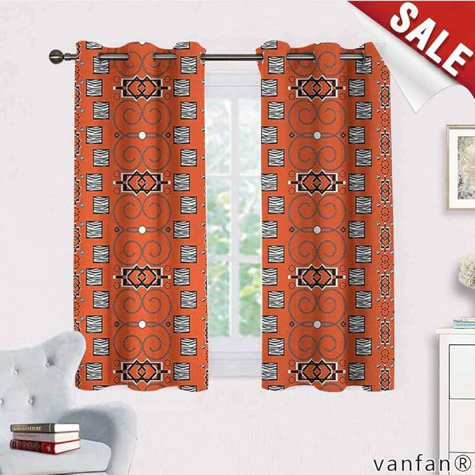 LQQBSTORAGE African,Party Curtains Decorations,Ethnic Tribal Pattern