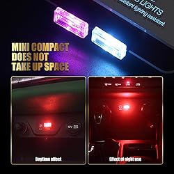 Crynod Pack-4 Car Led Lights, USB Ambient