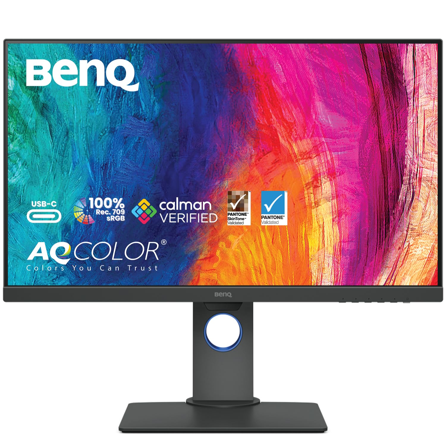 BenQ Creative Pro PD2705Q 27 inch 2K QHD Monitor for Mac, Commercial/Graphics Design, Video Editing, USB-C, 100% sRGB/Rec.709, Display Pilot, KVM, Low Blue Light, Flicker-Free, IPS, ICCsync, Black