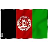 Anley Fly Breeze 3x5 Feet Afghanistan Flag - Vivid Color and Fade Proof - Canvas Header and Double Stitched - Afghan Flags Polyester with Brass Grommets 3 X 5 FT
