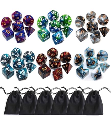 CHESSEX - Dados Poliédricos Gemini Translucent Red-Yellow/Gold
