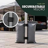 KEPLIN Gazebo Sandbag Weights 4pk Heavy Duty Canopy Tent Anchors Velcro Strap view 4