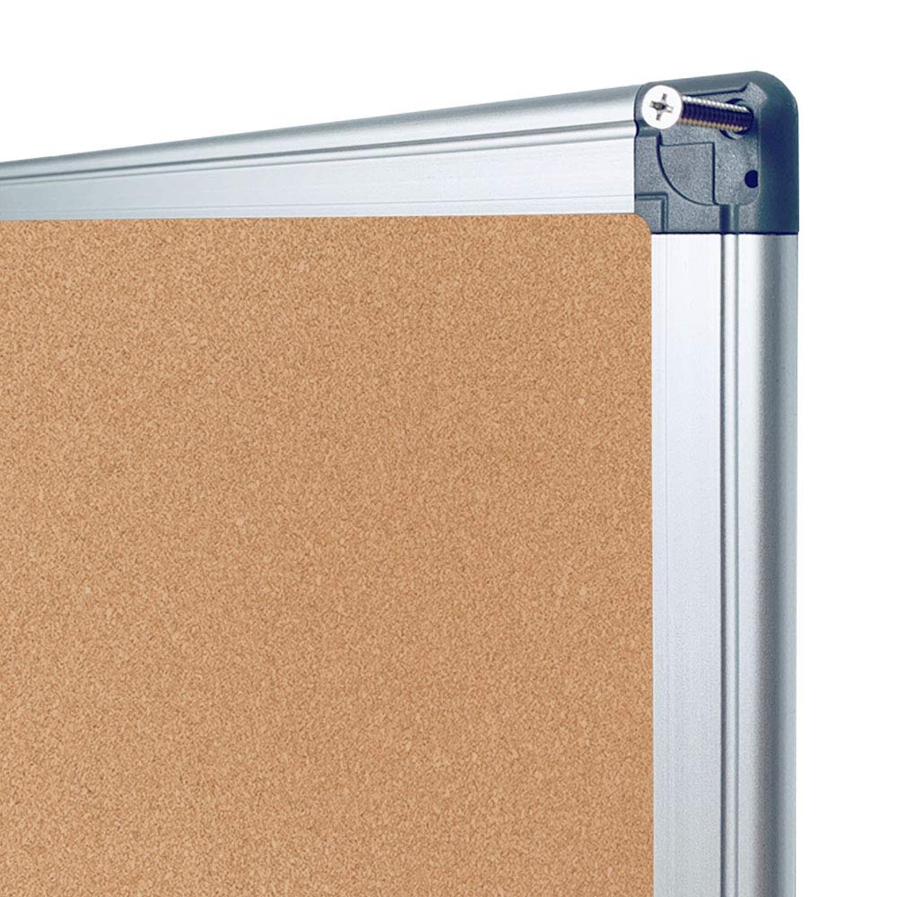 BESTBOARD Cork Bulletin Board, Heavy Duty Corkboard for Homes or Offices, 36 x 48 inch, Silver Aluminum Frame