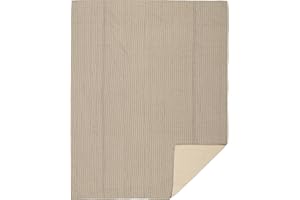 VHC Brands Sawyer Mill Ticking Stripe Quilt, Twin 68x86, Charcoal Grey