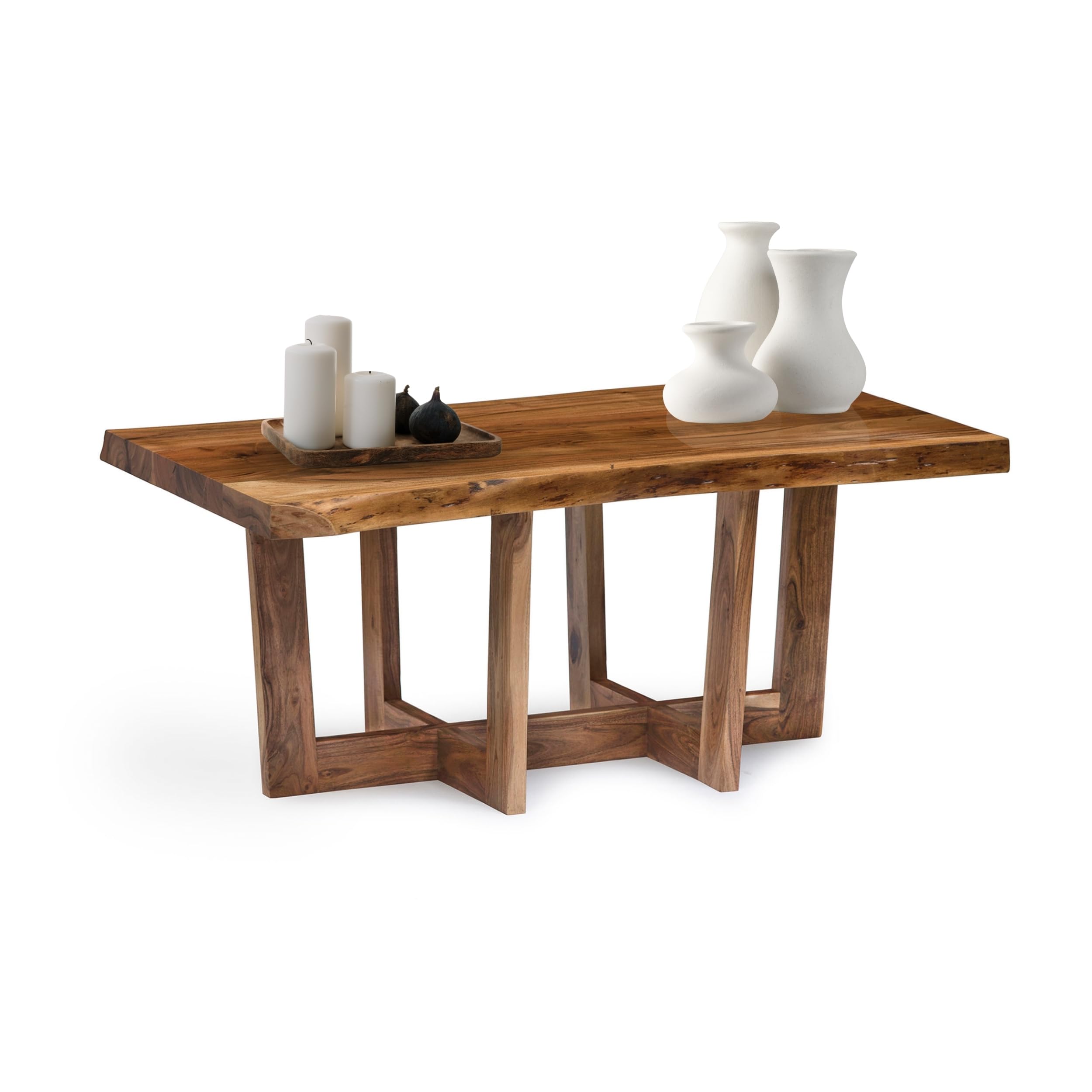 Photo 1 of *DAMAGE, SEE NOTES** Alaterre Furniture Berkshire Live Edge Solid Wood 42 inch Coffee Table, Natural