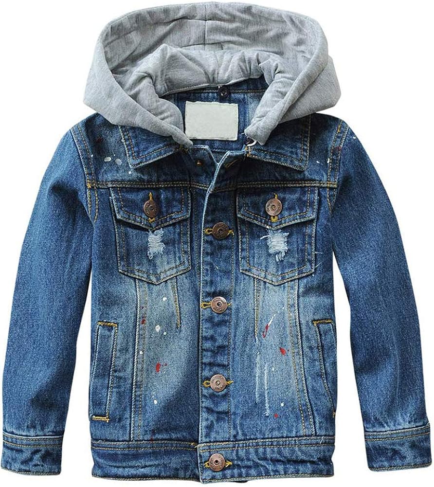 girls hooded jean jacket