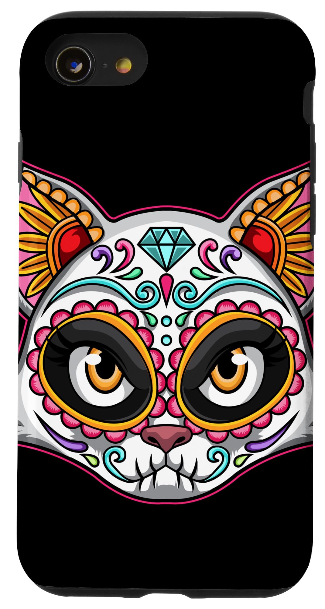 iPhone SE (2020) / 7 / 8 Cat Sugar Skull Funny Day Of The Dead Group Matching Case