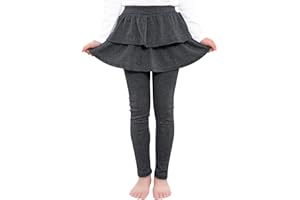 BOOPH Little Girls Leggings with Ruffle Tutu Skirts Kids Footless Tights Pants