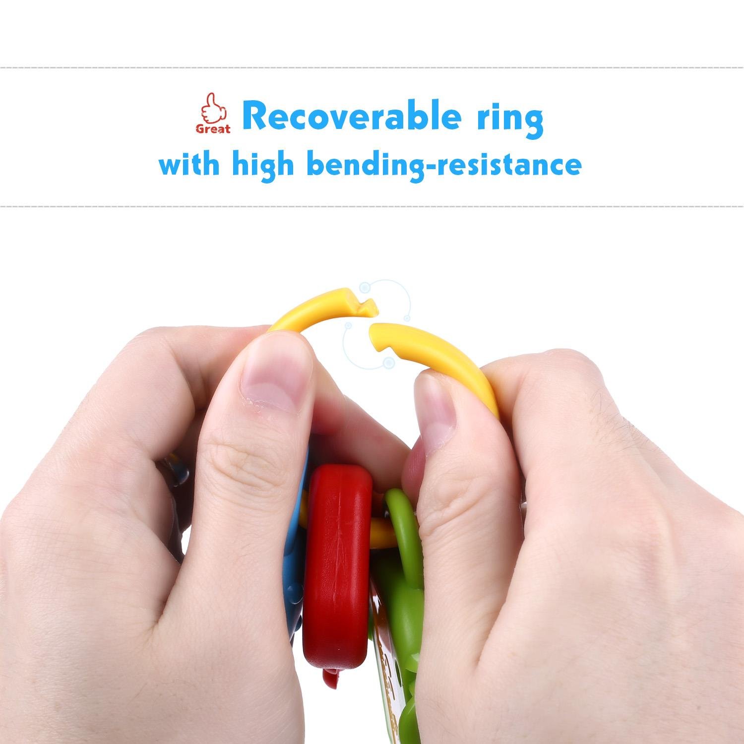 Car Keys Rattle Toy Set with Doorbell Car Alarm Lights & Designed Package Best Gifts for Babies Toddlers by Peradix