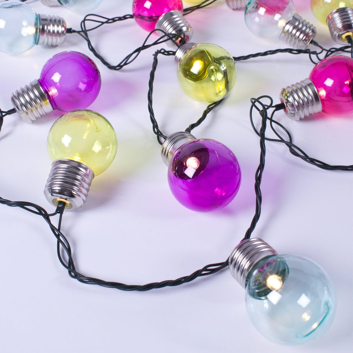 GardenKraft 50 LED Festoon String Lights Outdoor/Mains Powered LEDs/Gardens, Patios, Gazebos, Pubs