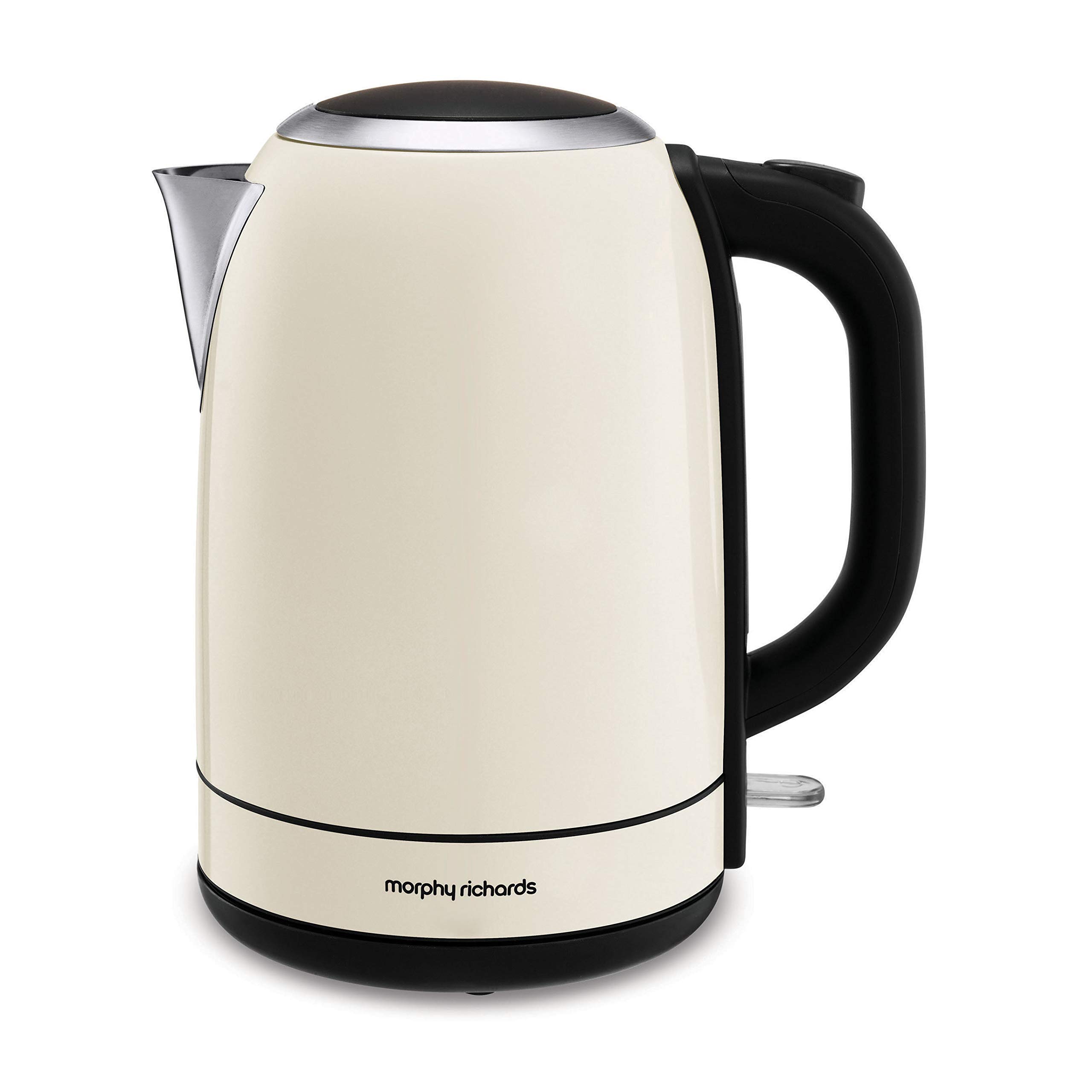 Morphy Richards 102781 Stainless Steel Jug Kettle Rapid Boil, 3000 W, 1.7 liters, Cream
