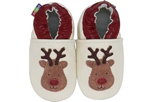 Carozoo Toddler Kids Unisex Slipper Animal Flower Soft Sole Leather Baby Shoes