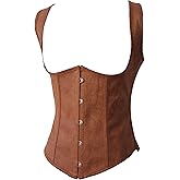 Alivila.Y Fashion Corset Womens Faux Leather Steampunk Corsets Victorian Bustier Top