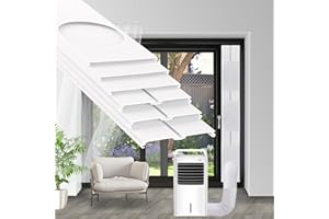NWESTUN Portable Air Conditioner Sliding Door Vent Kit, 2024 New Upgrade Portable Air Conditioner Window Kit for Sliding Door, Max length 90inches, Ac Vent Kit for Exhaust Hose with 5.9"/15cm Diameter