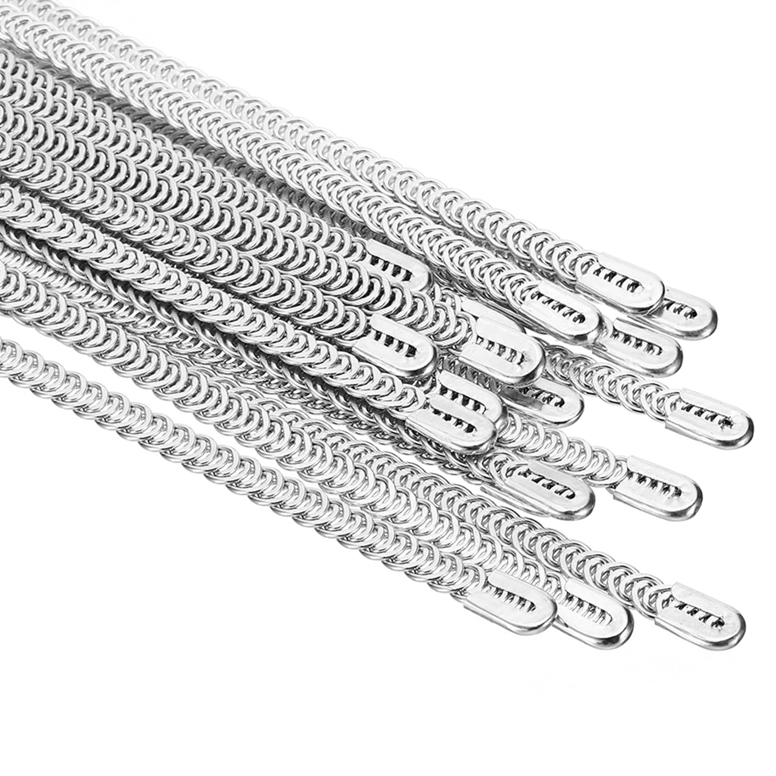 PATIKIL 6.3 Inch Spiral Steel Boning, 20 Pack 5mm Width Steel Spiral Corset Boning Stay for Sewing Corset Underwear Costumes Wedding Dress Making, Silver