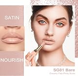 Oulac Satin Matte Lipstick Nude SG01 Bare 4.3g Vegan Creamy Formula view 2