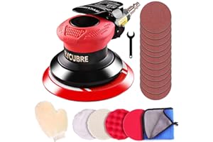 Rycubre 5 Inch da Sander - Professional Air Sander, Pneumatic Orbital Sander/Air Orbital Sander for Auto Body Work, DA Sander for Auto Body & Lijadora de Aire (5 Inch)