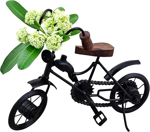 Amazon Com Royaltyroute Small Decorative Metal Bicycle Handmade Die Cast Vintage Cycle Collectible Vehicles Art Office Desktop Home Decor Accessories Gifts Black Home Kitchen