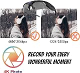 Hereta 4K WiFi Sports Camera Sunglasses HD Video Recording Glasses Polarized view 4